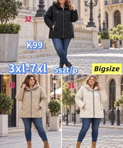 Kurtki Damskie,size 3-7xl,Paczka 5szt,1kolor