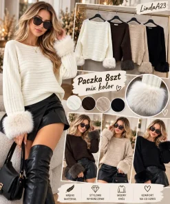 Swetry damskie,size uni,Paczka 8szt,mix kolor