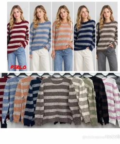 Swetry Damskie,size uni,Paczka 6szt,mix kolor