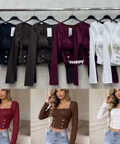 Bluzki Damskie WŁOSKA,Size uni,paczka 6szt, mix kolor