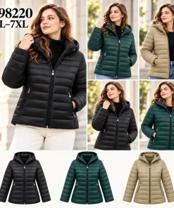 Kurtki Damskie,size 3-7xl,Paczka 5szt,1kolor