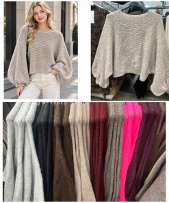Swetry Damskie WŁOSKA,Size uni,paczka 6szt, mix kolor
