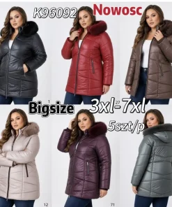 Kurtki Damskie,size 3-7xl,Paczka 5szt,1kolor