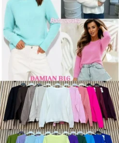 Swetry Damskie WŁOSKA,Size uni,paczka 6szt, mix kolor