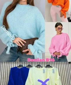 Swetry Damskie WŁOSKA,Size uni,paczka 6szt, mix kolor