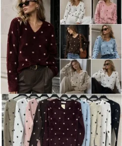 Swetry Damskie,size uni,Paczka 12szt,mix kolor