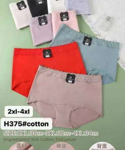 Majtki Damskie,size 2xl-4xl,Paczka 24szt,mix kolor
