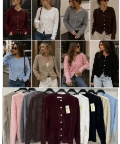 Swetry Damskie,size uni,Paczka 12szt,mix kolor