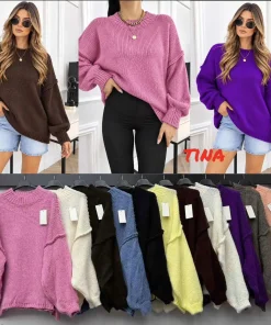 Swetry DAMSKA,size uni,Paczka 6szt,mix kolor