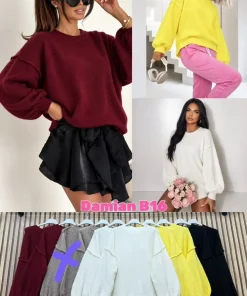 Swetry Damskie WŁOSKA,Size uni,paczka 6szt, mix kolor