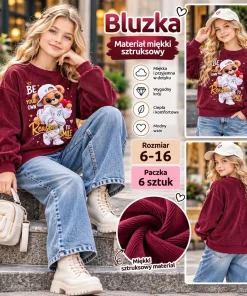 Bluzy DZIECIĘCA,size 6-16lat,Paczka 6szt,1 kolor