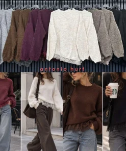 Swetry DAMSKA,size uni,Paczka 6szt,mix kolor