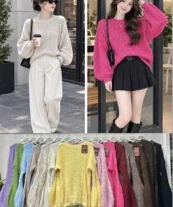 Swetry Damskie,size uni,Paczka 6szt,mix kolor