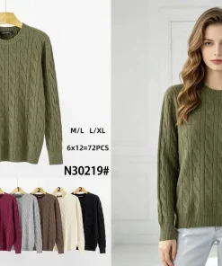 Swetry Damskie,Size m/l-l/xl,Paczka 12szt,mix kolor