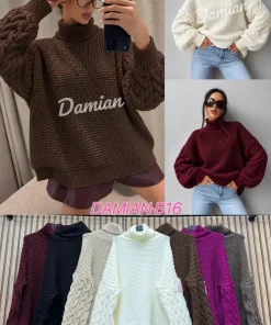 Swetry damskie,size uni,Paczka 6szt,mix kolor