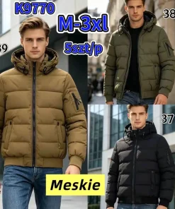 Kurtki MĘSKA ,size m-3xl,Paczka 5szt,1kolor