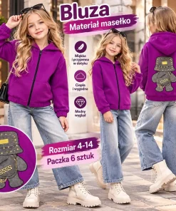 Bluzy DZIECIĘCA,size 4-14lat,Paczka 6szt,1 kolor
