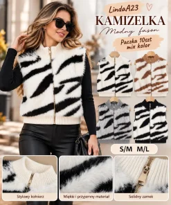 Kamizelki DAMSKI ,size s/m-m/l,Paczka 10szt,mix kolor