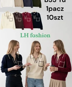 Swetry Damskie,size uni,Paczka 10szt,mix kolor
