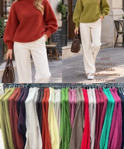 Swetry Damskie WŁOSKA,Size uni,paczka 6szt, mix kolor