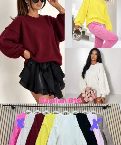 Swetry Damskie WŁOSKA,Size uni,paczka 6szt, mix kolor