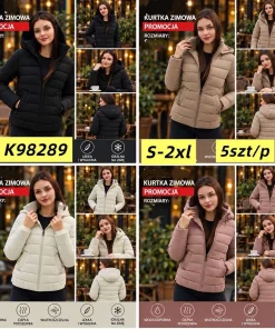 Kurtki Damskie,size s-2xl,Paczka 5szt,1kolor