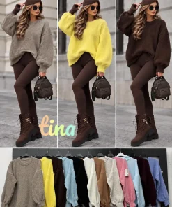Swetry Damskie,size uni,Paczka 6szt,mix kolor