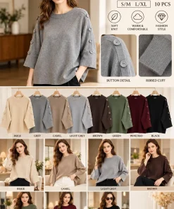 Swetry Damskie,Size s/m-l/xl,Paczka 10szt,mix kolor