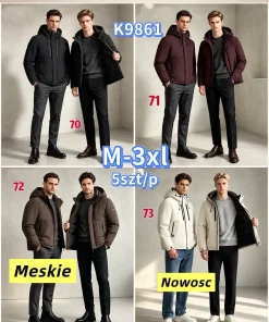 Kurtki MĘSKA ,size m-3xl,Paczka 5szt,1kolor
