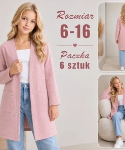 Kurtki DZIECIĘCA,size 6-16lat,Paczka 6szt,1 kolor