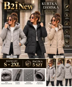 Kurtki damskie,size s-2xl,Paczka 5szt,1kolor