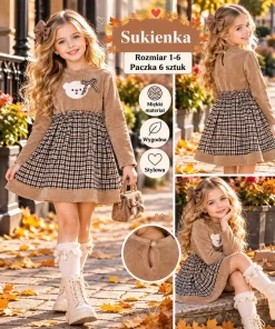 Sukienki DZIECIĘCA,size 1-6lat,Paczka 6szt,1kolor