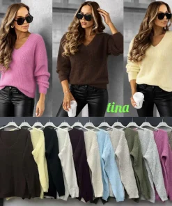 Swetry DAMSKA,size uni,Paczka 6szt,mix kolor