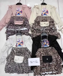 Sukienki DZIECIĘCA,size 2-12lat,Paczka 6szt,1kolor
