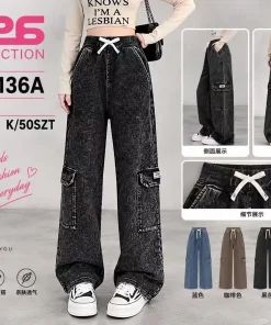 Spodnie JEANSY DZIECIĘCA,Size 4-12lat,Paczka 5szt,1kolor