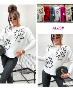Swetry Damskie,Size l/xl-2xl/3xl,Paczka 12szt,mix kolor