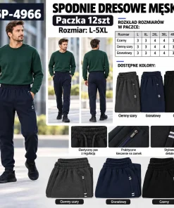 Spodnie MĘSKIE,Size l-5xl,Paczka 12szt,mix kolor