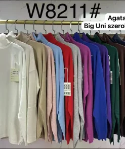 Swetry Damskie WŁOSKA,Size uni,paczka 6szt, mix kolor
