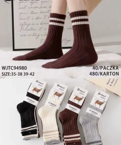 Skarpety Damskie,size 35-42,Paczka 40szt,mix kolor