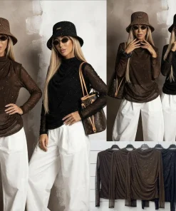 Bluzki Damskie WŁOSKA,Size uni,paczka 6szt, mix kolor