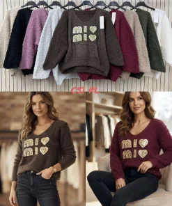 Swetry Damskie WŁOSKA,Size uni,paczka 6szt, mix kolor
