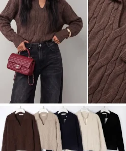 Swetry Damskie,size uni,Paczka 10szt,mix kolor