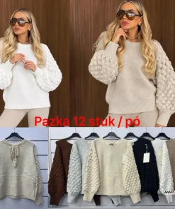 Swetry Damskie WŁOSKA,Size uni,paczka 6szt, mix kolor