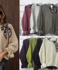Swetry Damskie WŁOSKA,Size uni,paczka 6szt, mix kolor