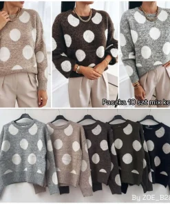 Swetry Damskie WŁOSKA,Size uni,paczka 6szt, mix kolor