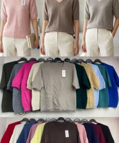 Swetry Damskie WŁOSKA,Size uni,paczka 6szt, mix kolor