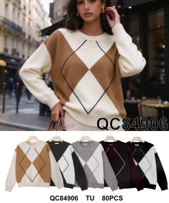 Swetry Damskie,size uni,Paczka 10szt,mix kolor