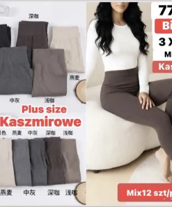 Leginsy Damskie,size 3xl-6xl,Paczka 12szt,mix kolor