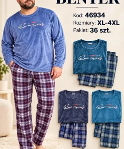 Piżamy MĘSKIE,Size xl-4xl,Paczka 12szt,mix kolor