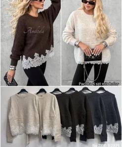 Swetry Damskie WŁOSKA,Size uni,paczka 6szt, mix kolor